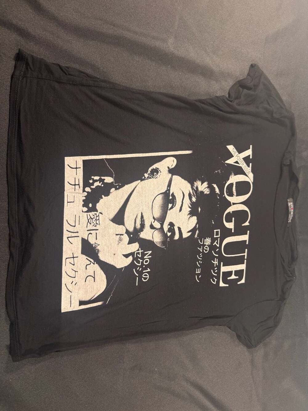 Rock Rose Classic Black Vogue Graphic Tee Shirt Womens Size Large Made In USA L